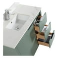 thumbnail image 3 of Fine Fixtures Opulence Collection 36 in. W x 18 in. D x 33 in. H Bathroom Vanity in Mint Green with White Carrara Sintered Stone Sink - Chrome hardware, 3 of 7