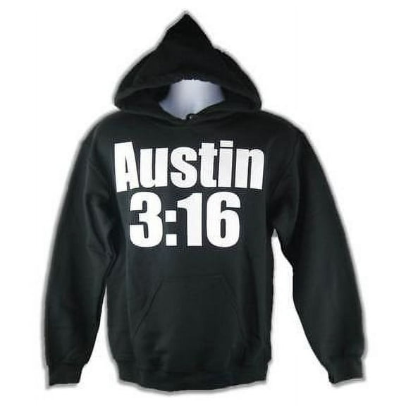 Stone Cold Steve Austin 3:16 Black Hoody Sweatshirt New M