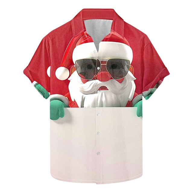 Camisas de Manga Larga para Hombres, Botón de Impresión Blusa de Cuello, Camisa de Poliéster de Moda Casual