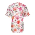thumbnail image 5 of LQCMBYF Cute Tops For Women Summer Women Pullover Blouses Trendy V Neck Short Sleeves Tunic Shirts Casual Fancy Floral Print Ladies Top Tees Loose Fit Navy Dress Tops For Women Women Blouse(Pink,S), 5 of 5