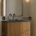thumbnail image 4 of Bosse 24" Freestanding Bathroom Vanity in Brown Oak with Black 3-Hole Centerset Sink Top, 4 of 11