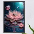 thumbnail image 1 of Cuadros Decorativos Pintura de diamante 5D DIY Taladro redondo completo Kit de flor de loto AB parcial 45x65cm DQrwqpou  embutido en tela, 1 of 8