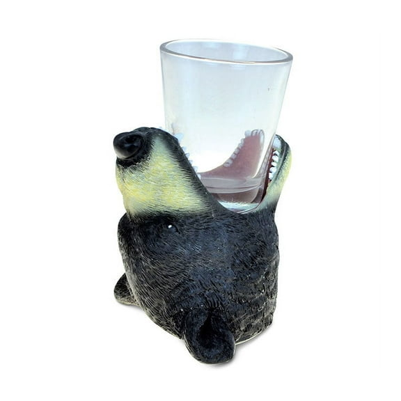 CoTa Global "Black Bear Head" Tequila Cocktail Whisky Vodka Wild Animal Themed Shot Glass Home Bar Tool Party Accessory Drinkware Cute Funny Novelty Glassware Drinking Game Shooter Glasses
