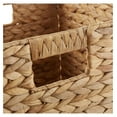 thumbnail image 5 of Exlonjet 12" x 12" Water Hyacinth Storage Baskets, Natural - Set of 2 Collapsible Cube Organizers, Woven Bins for Bathroom, Bedroom, Laundry, Pantry, Shelves, 5 of 7