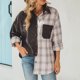 thumbnail image 1 of Puntoco Camisa a cuadros de un solo pecho para mujer Camisa de manga larga para mujer Abrigo de lana Chaqueta de gran tamaño Liquidación Puntoco Puntoco-2341, 1 of 9
