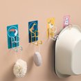 thumbnail image 1 of Wall Hook Washbasin Holder Collapsible Double Layer Storage Hanger Traceless Cartoon Patterns Suction Cup Bathroom Kitchen Animal 1, 1 of 9