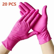 Pink Nitrile Disposable Gloves 20/100Count 3 Mil Latex Free Cooking Cleaning Gloves for Esthetician Nail Hair Dye Stylist Tattoo