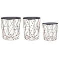 thumbnail image 1 of vidaXL Coffee Tables 3 pcs Copper, 1 of 5