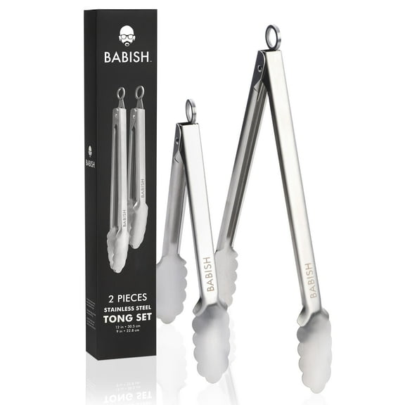 Babish Tong Set Stainless Steel, 2-Piece