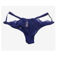 thumbnail image 2 of Victoria's Secret Strappy Lace Cheeky Side Cutout Cheeky Panty Color Night Ocean Blue Size Large NWT, 2 of 2