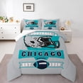 thumbnail image 2 of Erosebridal Football Bedding Sets Twin with Comforter Teens, Breathable 2-Piece, Grey, Chicago, 2 of 6