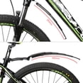 thumbnail image 5 of Guardabarros para Bicicleta Juego de Guardabarros retráctiles para Bicicleta de montaña Guardabarros Delantero y Trasero para Bicicleta de montaña Guardabarros Ajustable portátil para MTB, 5 of 5