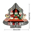 thumbnail image 2 of Metal Hanging Christmas Tree-Shaped Wind Decorations - Festive Garden Spinners with Colorful Snowmen & Star Design for Yard Decor, 2 of 7
