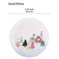thumbnail image 2 of Bico Nordic Village Ceramic Salad Plates, 8.75 inch, Set of 4, for Salad, Appetizer, Microwave & Dishwasher Safe, 2 of 3