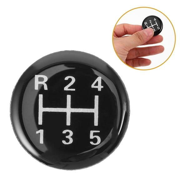 NICEXMAS Universal Black Car Decal for Manual Transmission Shift Knob Decoration