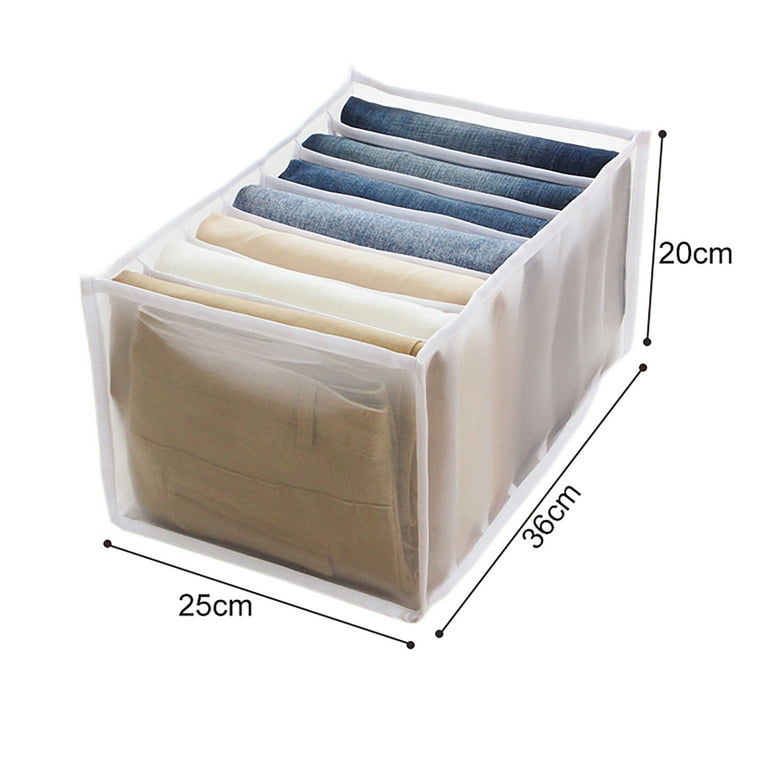 Clothes Organizers Storage Oxford Linen Multi Compartment Storage Box Large  T-shirt Jeans Folding Portable Wardrobe Hives Drawer
