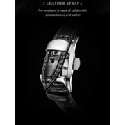 AESOP Real Tourbillon Skeleton Hand-Wind Mechanical Wrist Watch Men Sapphire Crystal Manual Dress Clock Man Luminous Leather Moon Phase Multifunction