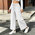 thumbnail image 4 of cocolona Womens Casual Loose Athletic Pants Elastic Waist Drawstring Wide Leg Gym Workout Trousers with Pockets, 4 of 5