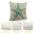 thumbnail image 4 of COMIO  Vintage Ocean Throw Pillow Covers Beach Starfish Sea&nbsp;Turtle&nbsp;Seahorse Scallop Shell Summer Nautical Coastal World&nbsp;Map Decor Pillow Cases Pillowcases, 4 of 5