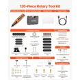 thumbnail image 5 of 136-Piece Cordless Rotary Tool Kit-Compact DC8V Mini Power Tool with 5 Speeds(5000-30000RPM)for Engraving,Sanding,Polishing,Carving,Grinding,and Cutting Projects, 5 of 6