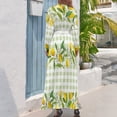 thumbnail image 3 of Lemon Green White Plaid Women's Long Dress Long Sleeves Dress Vintage Dresses Party Maxi Dress High Waist Dress, 3 of 4