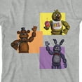 thumbnail image 2 of Five Nights At Freddy'S Chica, Freddy, and Bonnie Junior's Heather Tee Shirt-XS, 2 of 7