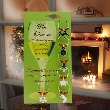 FRCOLOR 6 Pcs Decorations Drink Charms Wine Glass Ring 6pcs