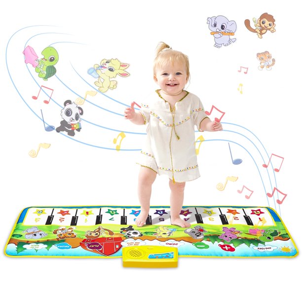 Alfombrilla de piano Musical Mat M SANMERSEN, 39,5 x 14 cm, para niños pequeños