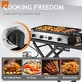 thumbnail image 6 of Ktaxon 4 Burner Propane Griddle Flat Top Gas Grill 40000 BTU Portable Grill with Ceramic Coated Cast Iron Pan,Side Shelves,Wheels, 6 of 7