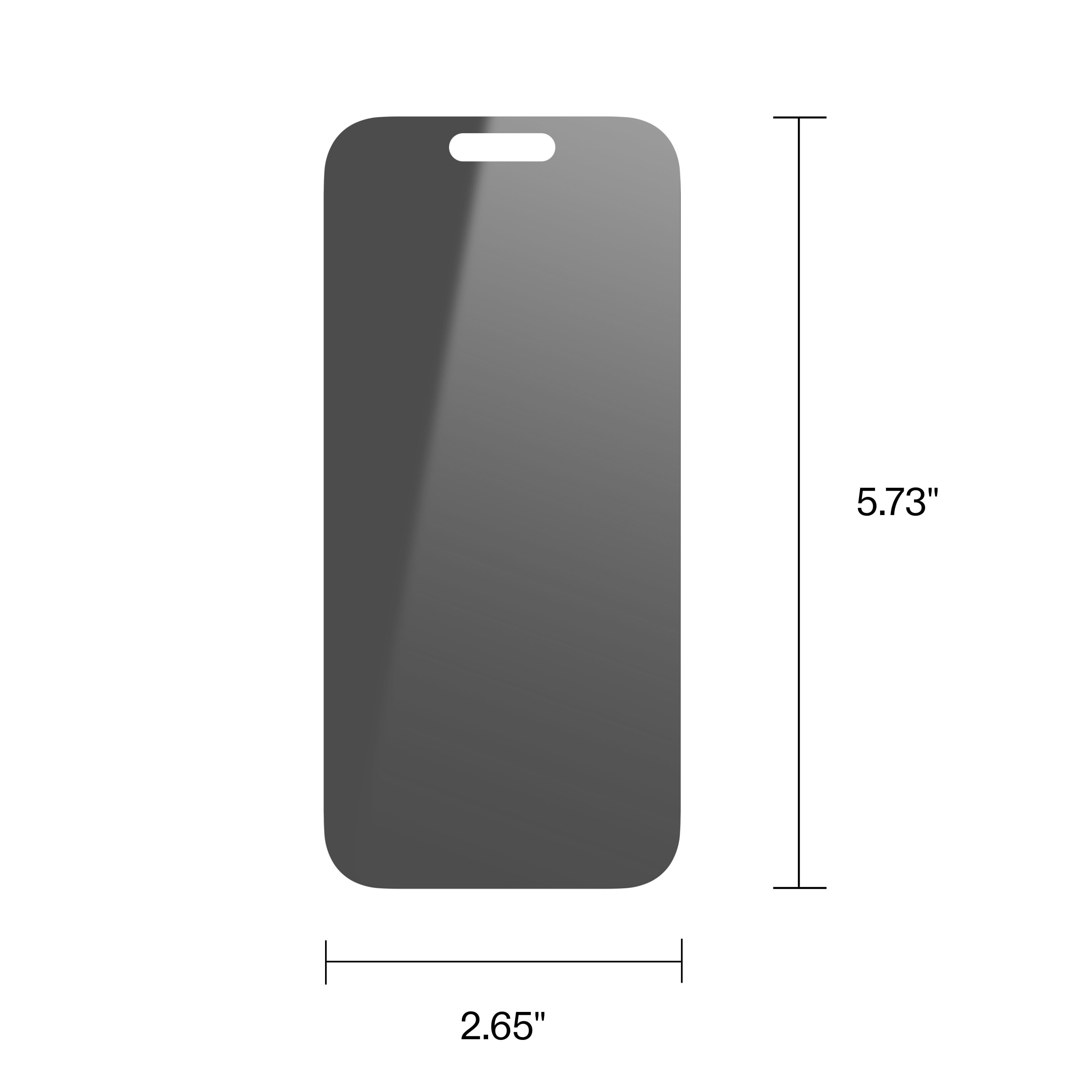 onn iPhone 18 Pro 2-Pack Privacy Glass Screen Protector with Camera Glass and Easy Installation Frame