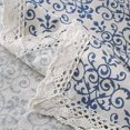 thumbnail image 3 of Mantel de lino y algodón ZHAOCHENG rectangular azul y blanco 140 x 180 cm, 3 of 5