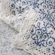 thumbnail image 3 of Mantel de lino y algodón, rectangular, para mesas de interior y exterior, estampado de porcelana, azul y blanco, 140 x 220 cm, 3 of 5
