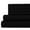 Black, variant on 6-PC Twin Size Navy Blue Color Giza 1000-Thread-Count Cotton Sheet Set - 15 Inch Deep Pockets