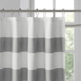thumbnail image 5 of Waffle Weave Shower Curtain, Stripe Splicing Shower Curtain for Bathroom, Waterproof Treatment, Thick Bathroom Shower Curtains Hotel Quality, Grey, 5 of 5