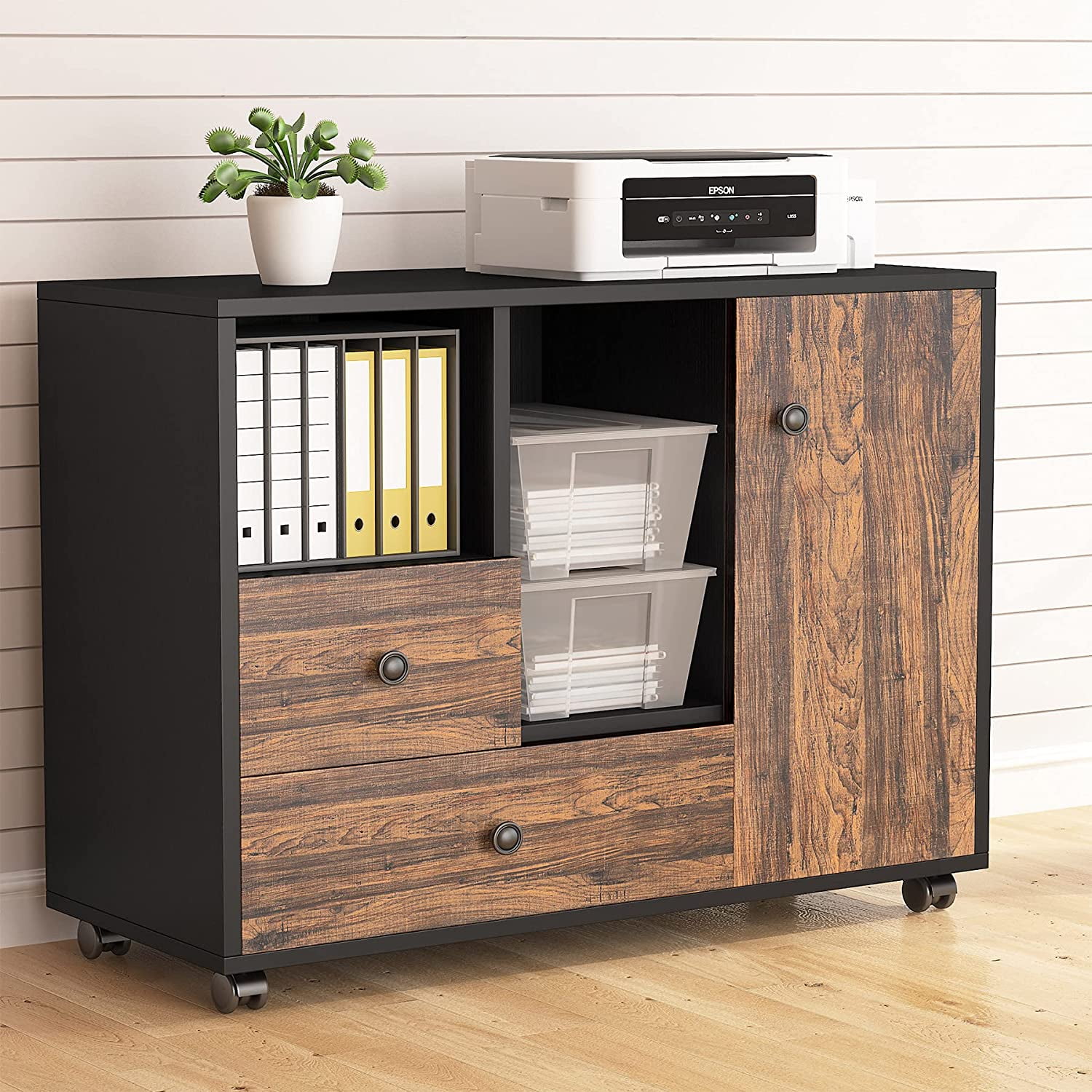 Lateral File Cabinet On Wheels - Filing Cabinets