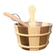 thumbnail image 3 of Barril y cucharón para sauna de 4 litros, herramienta de baño de vapor para sauna tradicional portátil Marrón Madera, 3 of 9