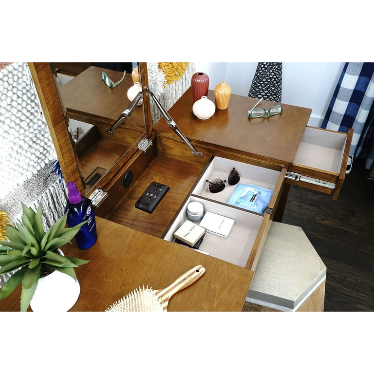 Hives Honey Ainsley Vanity Desk with Make Up organizer