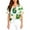 Cyan, variant on St.Patrick's Day T-shirt Women - Irish Lucky Clover 3/4 Sleeve Shirt, Fashion Shamrock Green Shirt, Costume for St.Patrick's Day|Style DGoldXXL