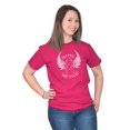 thumbnail image 5 of Support The Fight Breast Cancer Pink Women's Graphic T Shirt Tees Brisco Brands S, 5 of 6