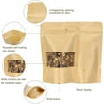 thumbnail image 5 of TAVENE Stand Up Pouch, 100 Pack Self-seal Kraft Paper Bags with Matte Window and Tear Notch Resealable Bags for Home and Small Business Use (5.5 X 7.9 Inches), 5 of 7