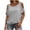Gray, variant on Womens Cold Shoulder Tops Banded Bottom Boat Neck T Shirts Summer Sexy Casual Loose Fit Clothes