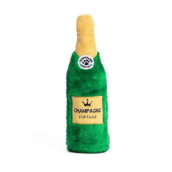 ZippyPaws - Happy Hour Crusherz Drink Themed Crunchy Water Bottle Dog Toy - Champagne