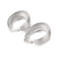 thumbnail image 2 of Yoursfs Silver Clip on Hoop Earrings for Women Platinum Plated Thick Large Size Clip on Earrings, 2 of 4