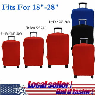 7-Mi Luggage Spandex Washable Travel Suitcase Protector M Black for 22/23/24