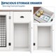 thumbnail image 2 of Qinaqin 44'' cm de Profundidadog Crate Furniture con Cajón & Gabinete Resistente Kennel Profundidad Madera Indoor Pet Cage Side End Mesa para Pequeño to Mediano Pets, 2 of 7
