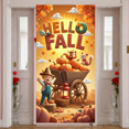 thumbnail image 4 of Autumn Theme Hello Fall Banner Thanksgiving Decor Maple Leaves Decoration Squirrel Pumpkin for Seasonal Celebration Outdoor Decor Indoor Decor, 4 of 9