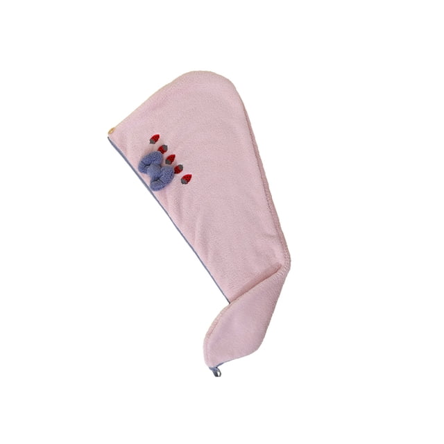 Cap de Pelo Seco de Lana de la Toalla de Pelo Envolto, Secado de Absorción de Agua Fuerte Tridimensional Espesado, Cap de Ducha para el Hogar, Cap de Ducha para el Cabello Largo de las Mujeres, Cap De