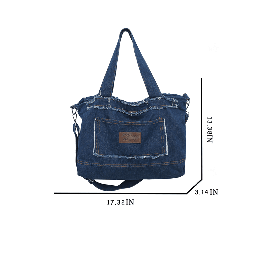 【MARITHEFRANCOISGIRBAUD】DENIM BIG SHOPPER BAG Denim Shopper Tote Bag – BIG BUD PRESS