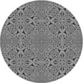 thumbnail image 1 of Ahgly Company Machine Washable Indoor Round Transitional Dark Gray Area Rugs, 6' Round, 1 of 7