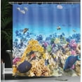 thumbnail image 4 of Ambesonne Fish Shower Curtain, Ocean Corals Goldfish, 69"Wx70"L, Turquoise, 4 of 5